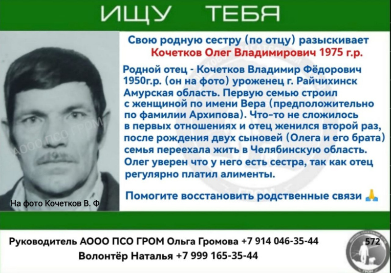 «Письма уничтожались»: житель Челябинской области ищет в Райчихинске свою сестру, с которой давно потерял связь