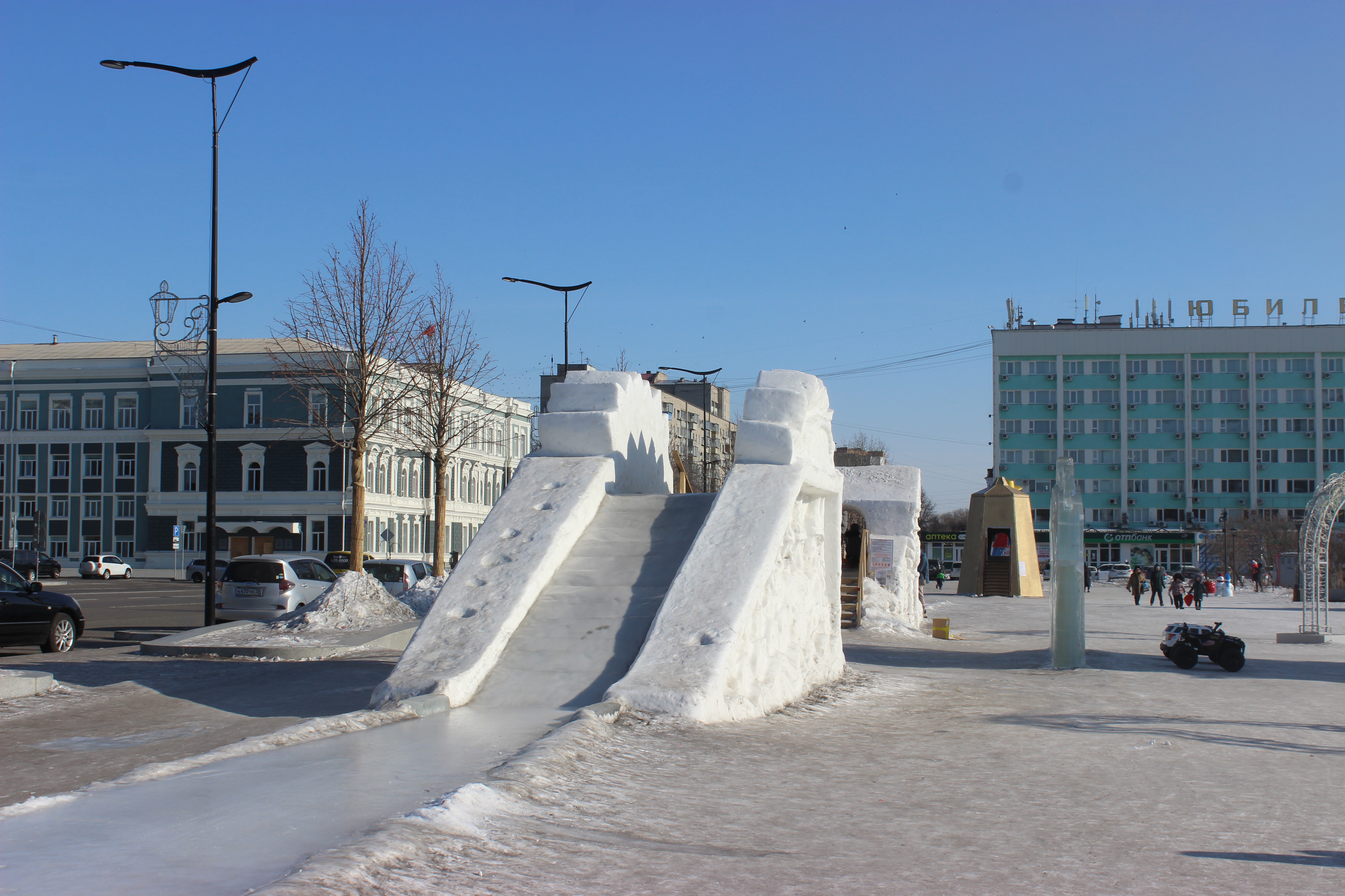 благовещенск набережная зимой