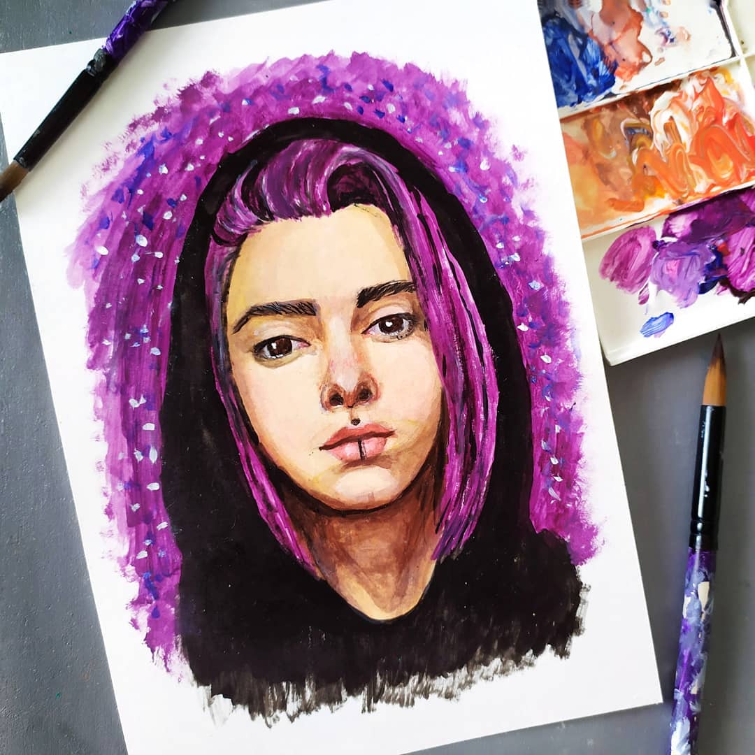 Прикосновение – боль: девочка-бабочка из Свободного рисует картины - 2x2.su картинка 6