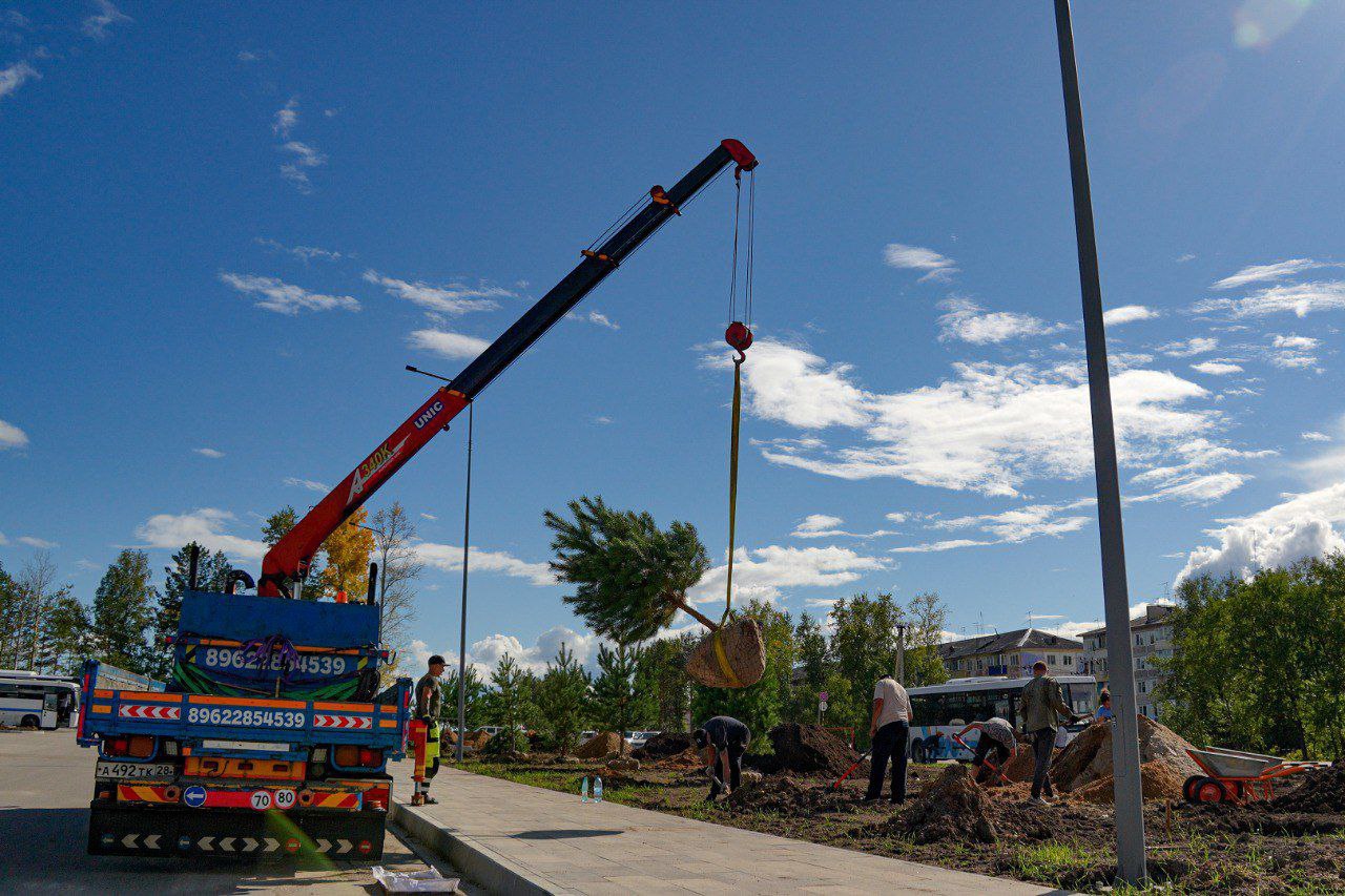 В аэропорту Благовещенска высадят около 200 деревьев - 2x2.su картинка 3