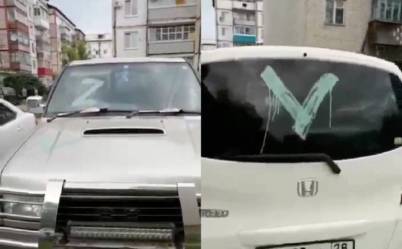 Стало известно, кто расписал символами V и Z машины в посёлке Серышево - 2x2.su