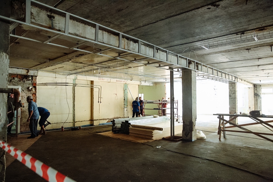 В Амурской областной клинической больнице стартовал ремонт холла и ожогового отделения