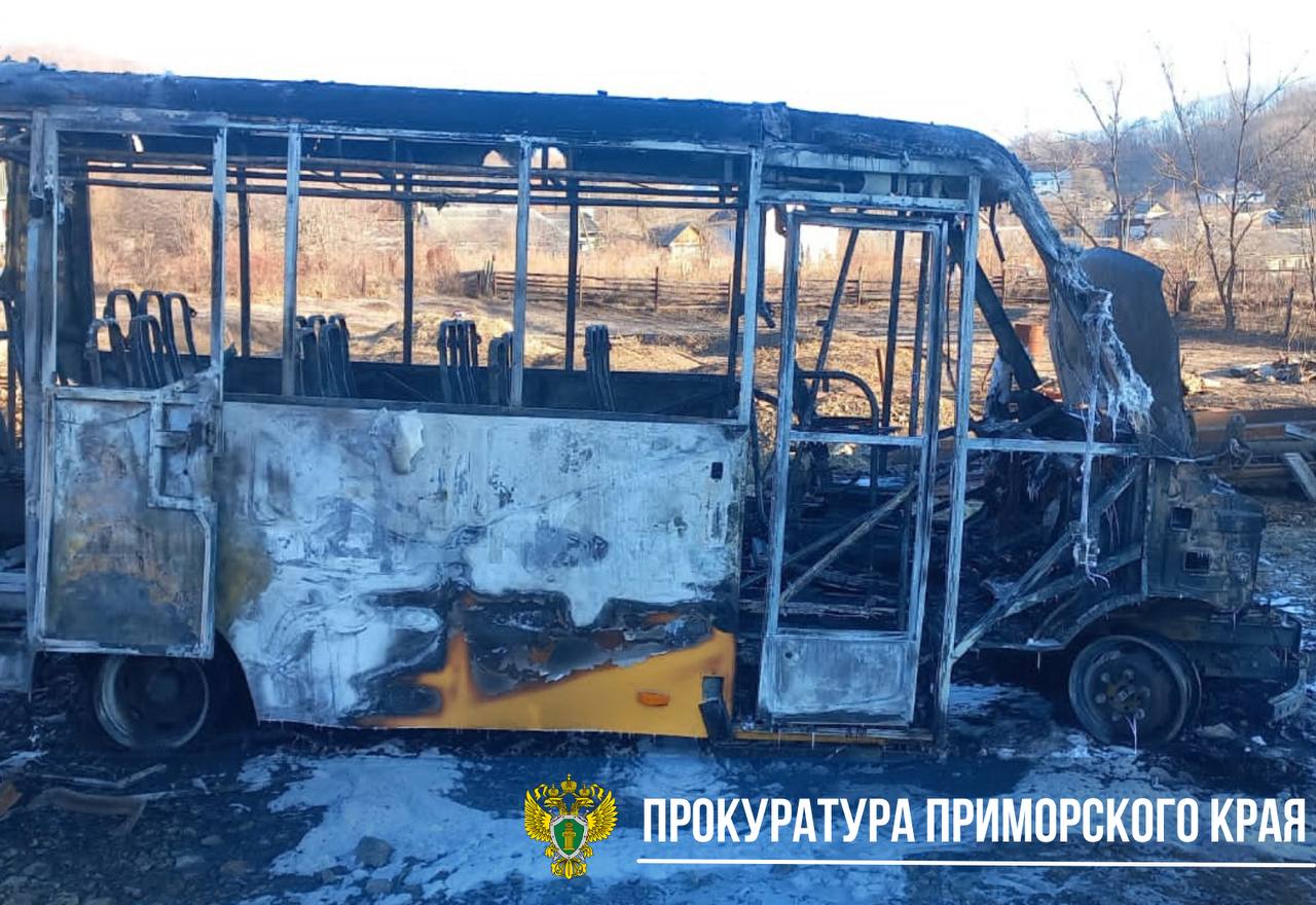 В Приморье сгорел дотла школьный автобус, который недавно начал работать - 2x2.su картинка 2