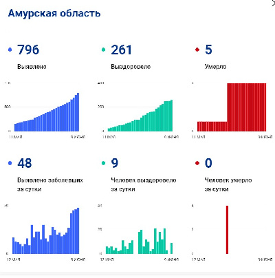 Приамурье возглавило рейтинг по распространению коронавируса в РФ - 2x2.su