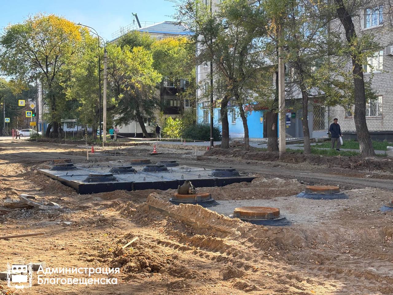 В Благовещенске продолжается капремонт участка по улице Амурской - 2x2.su картинка 3