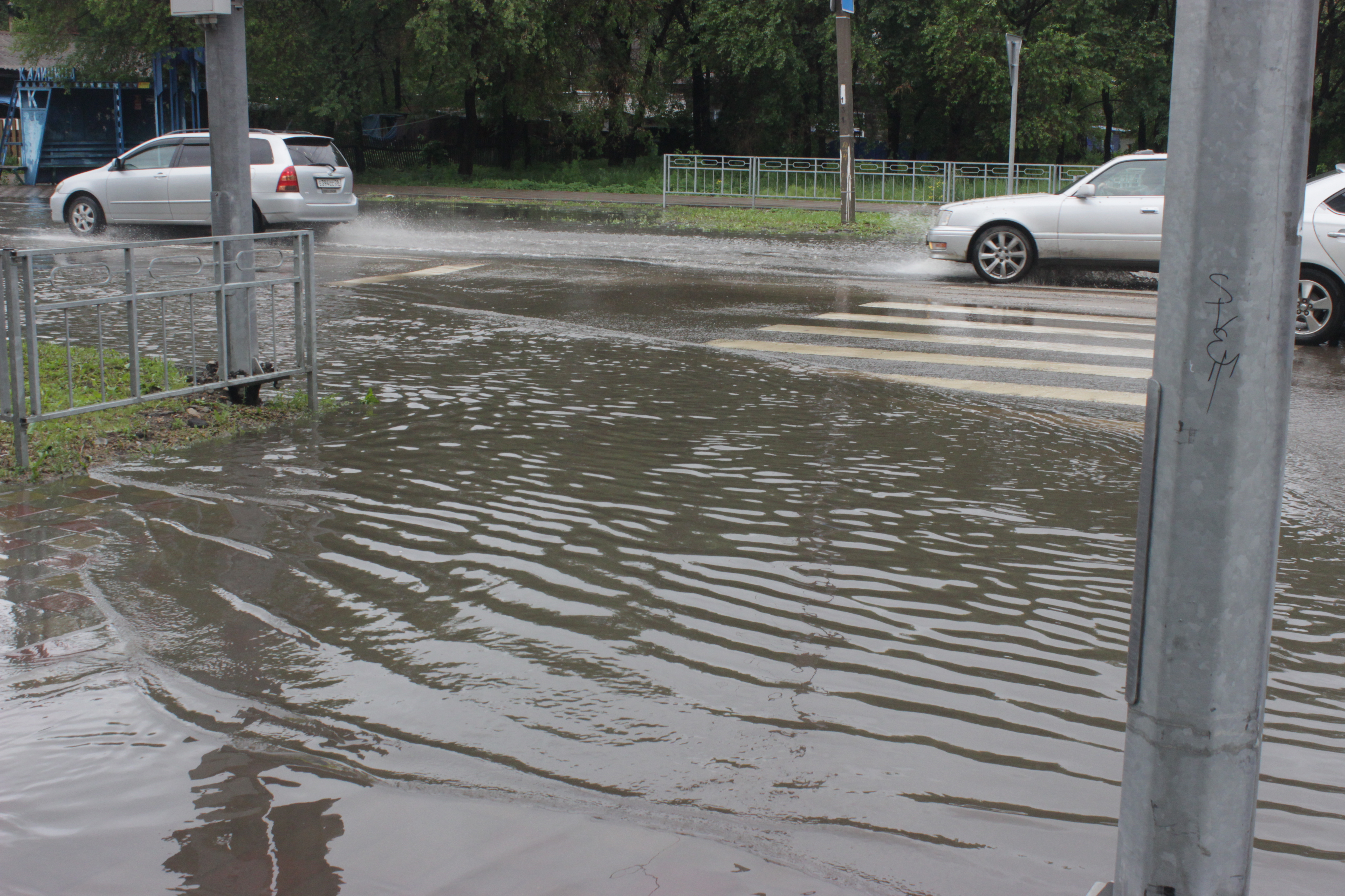 По колено в воде: как выглядит Благовещенск после летнего ливня - 2x2.su картинка 2