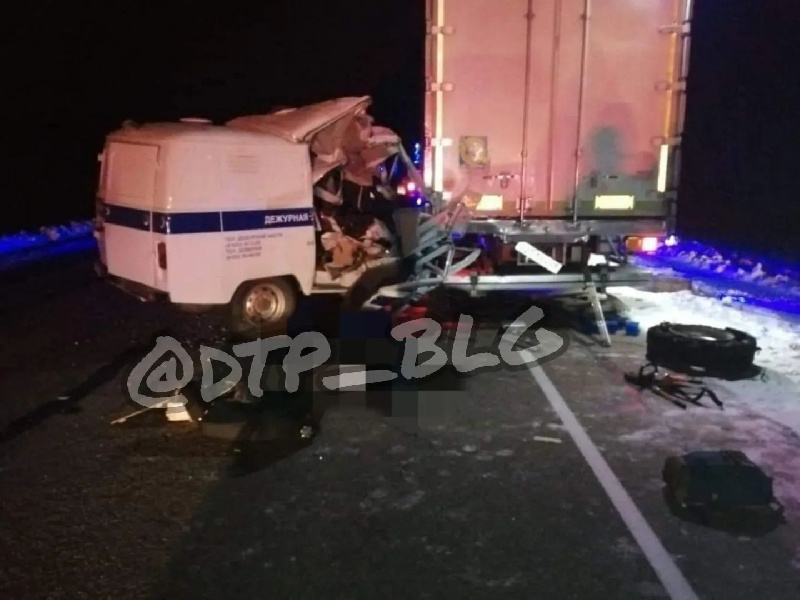 В Приамурье из-за пьяного водителя полицейский автомобиль врезался в грузовик, погибла пассажирка